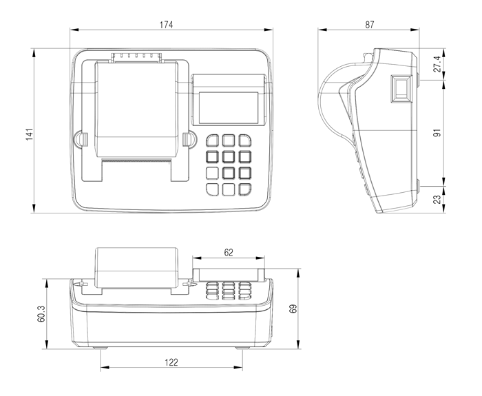 エー・アンド・デイ インクリボン 5個入 AX-ERC-22B-S 2m - 3