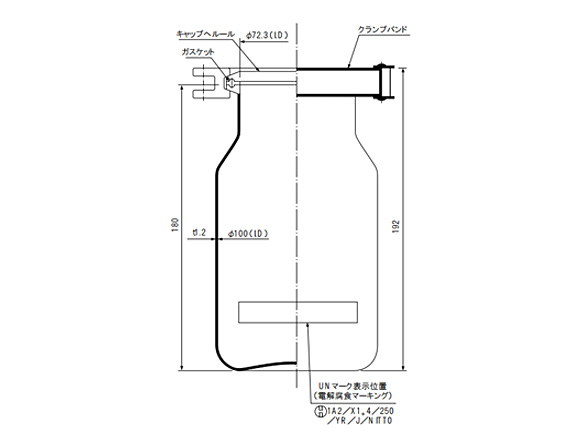 1-6500-03の寸法図B。