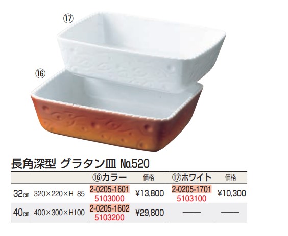 HOT大人気 ﾛｲﾔﾙ 長角深型 ｸﾞﾗﾀﾝ皿 No.520 32cm ｶﾗｰ：PRO-SHOP YASUKICHI 数量限定格安
