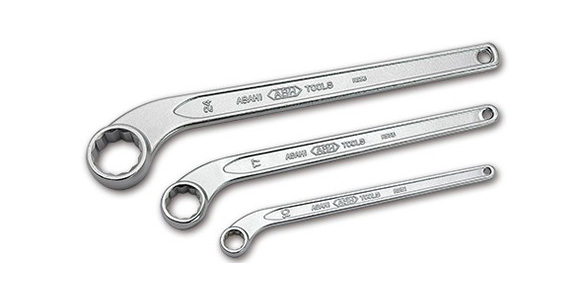 Wrenches - Single-Ended Offset Type, Nickel Chrome Plated, RS