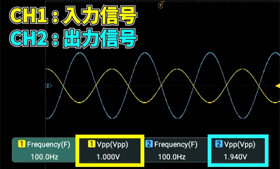 アンドロイド多機能計測機器 FDS1102（オシロ+信号発生器+電源+DMM） 活用事例-4