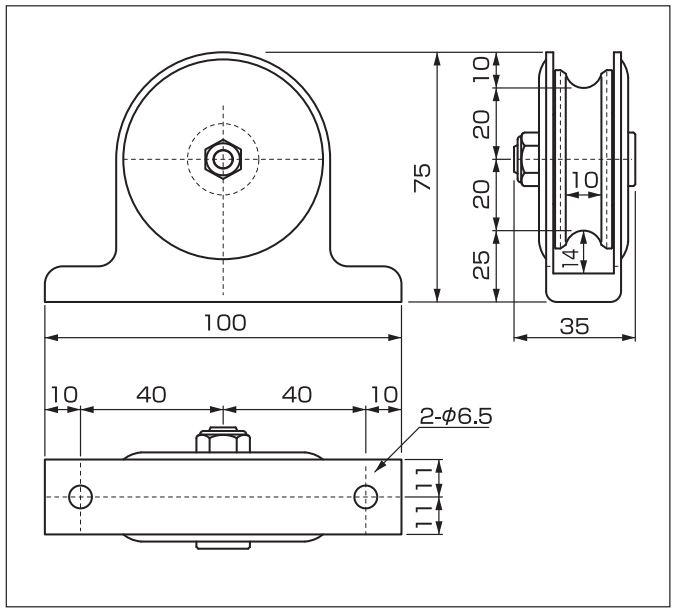 超安い HHH ステンレス固定滑車たて型一車分離式ベアリング入り TSB50 8087411 送料別途見積り 法人 事業所限定 掲外取寄 