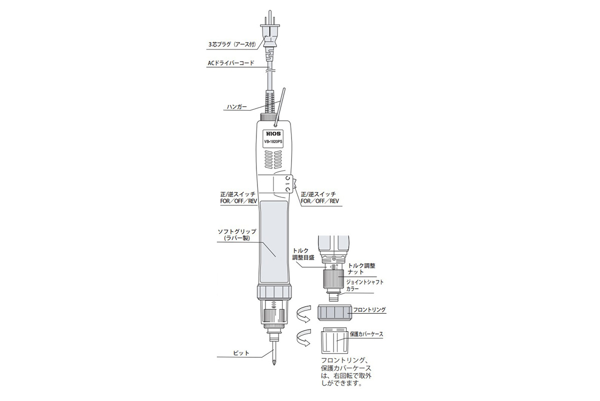 ハイオス ブラシ＆トランスレス電動ドライバー VB-3012 (62-9076-59