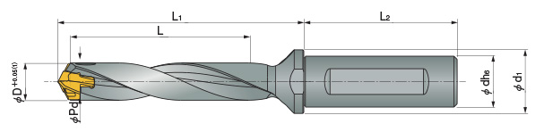 イスカル イスカル スローアウェイドリル スモウカム ヘッド交換式ドリルボディ(回り止めフラット部付シャンク)3D 刃径24.0-24.9mm  シャンク径32mm DCN