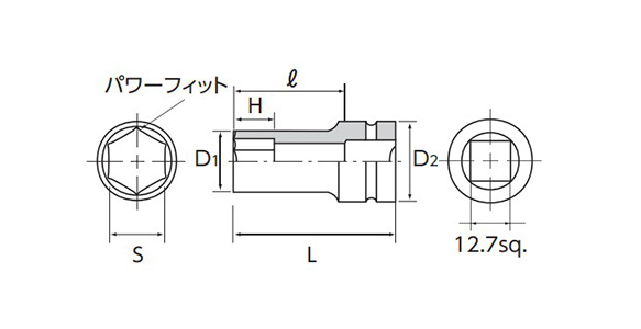 Bp4l 24t 12 7sq インパクトレンチ用ソケット ディープ薄肉 ｋｔｃ 京都機械工具 Misumi Vona ミスミ