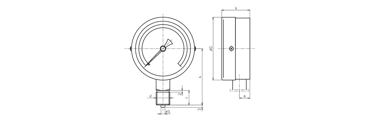 汎用圧力計（A枠立型・φ75） | 右下精器製造 | MISUMI-VONA【ミスミ】