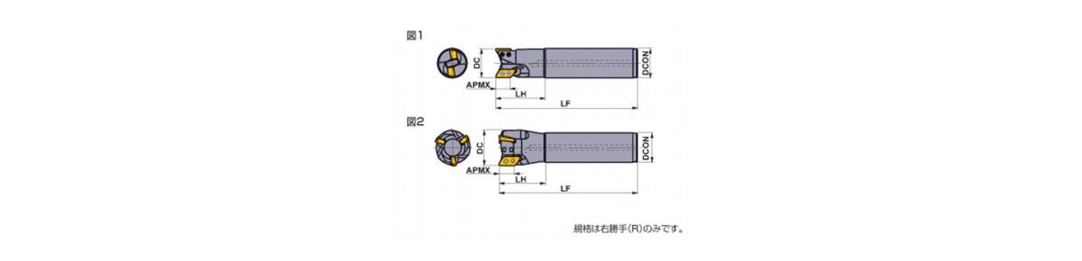 AXD4000形 アルミニウム合金・難削材加工用 エンドミル 三菱マテリアル