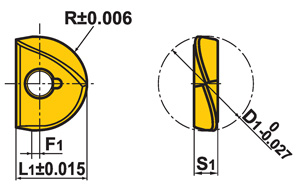 SRF形ボールエンドミル（超硬シャンク） | 三菱マテリアル | MISUMI