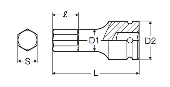 Hex Socket (25.4 mm Insertion Angle, Power Type) | MITOLOY | MISUMI