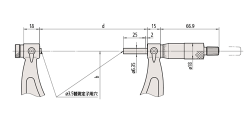 ミツトヨ 固定式ねじマイクロメータ TMS-100(M4.U4) - www