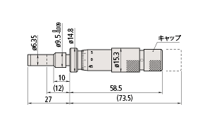 153シリーズ マイクロメータヘッド（高機能形） MHK スピンドル直進式 