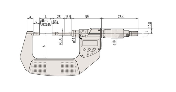 BLM-25MX | デジマチック直進式ブレードマイクロメーター 刃厚：0.75mm | ミツトヨ | MISUMI-VONA【ミスミ