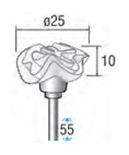 積層ソフトバフ （軸径3mm） 53741外形図