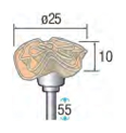 積層ソフトバフ （軸径3mm） 53771外形図