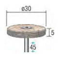 積層ソフトバフ （軸径3mm） 53798外形図