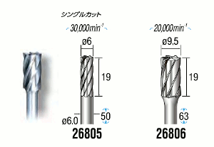 超硬カッター 軸径φ6.0:関連画像