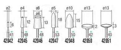 軸付砥石（パック品） 420タイプ外形図-2