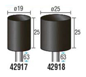 軸付砥石（シャンク軸径3mm・6mm） 軸径:φ6.0/429タイプ/ブラック外形図