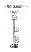 軸付砥石 カラータイプ 424タイプ外形図-3