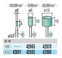 軸付砥石 カラータイプ 426タイプ外形図-4