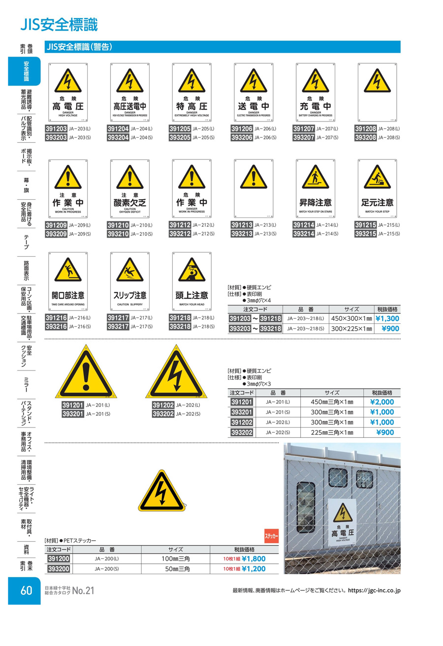 Jis安全標識 警告 危険 充電中 ｊａ ２０７ｌ 日本緑十字社 Misumi ミスミ