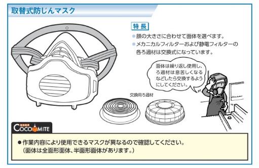 洗濯機可 シゲマツ （重松） 取替え式防じんマスク DR188T4 Lサイズ