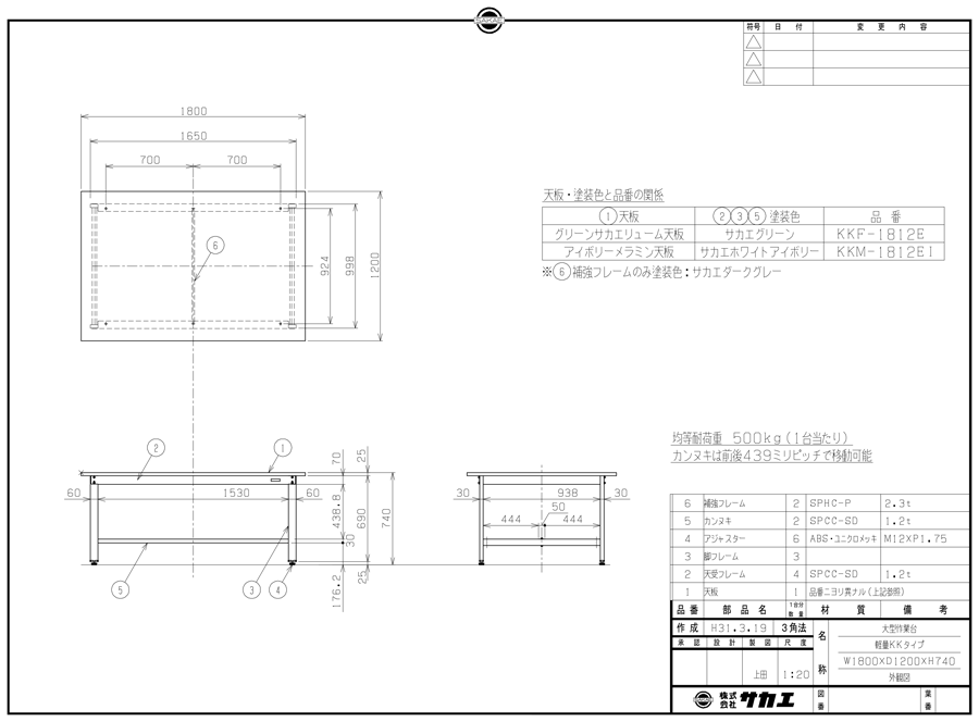 サカエ NKL-185IC 作業台用オプションキャビネット (NKL185IC) - 脚立