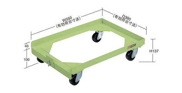 スチール製コンテナ台車（オール自在キャスター） | サカエ | MISUMI