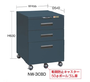 ポイント10倍】【直送品】 サカエ キャビネットワゴン CV-1071WD