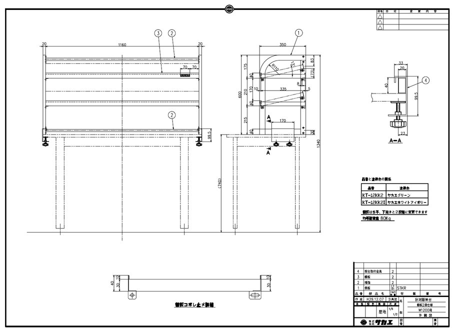 法人様限定 サカエ 工場設備・物流機器 作業台 作業台オプション計測器架台用棚板 KT-15TI