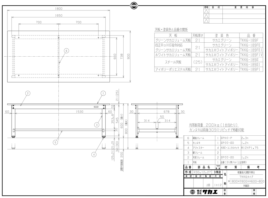 話題の行列 サカエ 軽量高さ調整作業台TKK6タイプ TKK6-096SI 38691 megjc.gov.jm