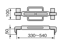 BUC1000A | U字溝吊クランプオート内張型（パッド式）（ワイヤーロープ 