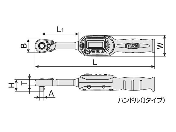 トネ(TONE) ラチェットデジトルク T3DT85H 差込角9.5mm(3/8