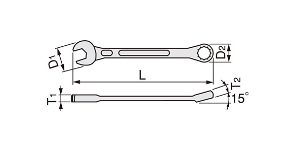 TAURUS チタン合金製コンビネーションスパナ 32mm (1丁) 品番：5103-32