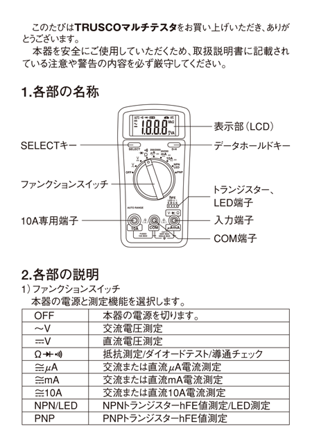 翌日発送可能】 トラスコ TRUSCO デジタルテスタ 221 x 105 27 mm TDE-14 discoversvg.com