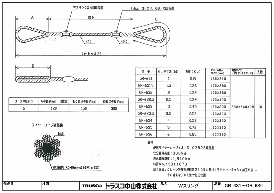 4本吊玉掛ワイヤーロープスリングカラー被覆アルミロック 青1.5M