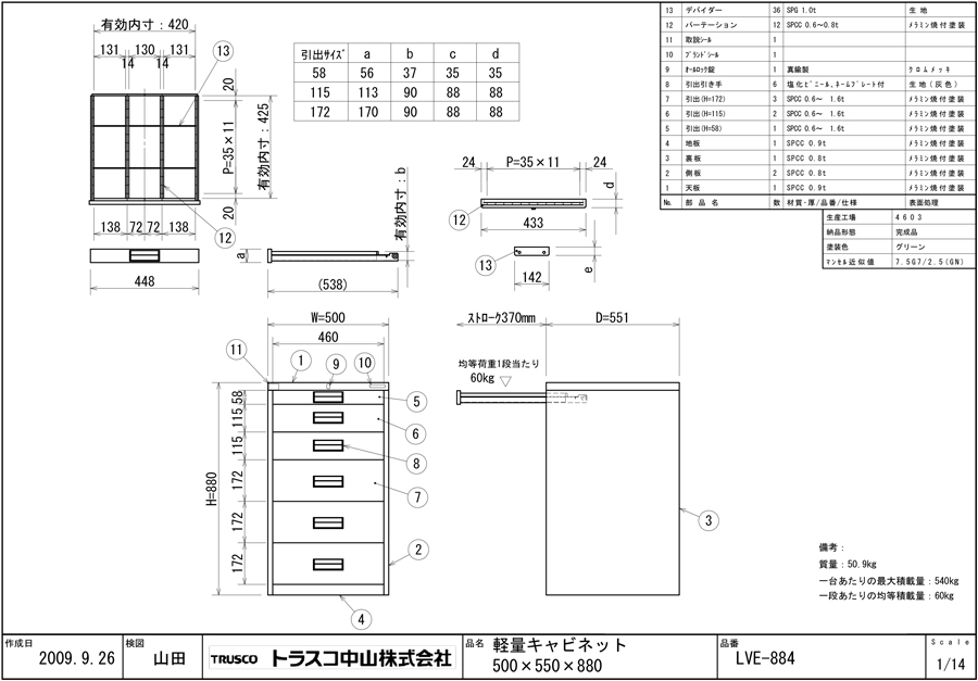 72%OFF!】 ＴＲＵＳＣＯ ＬＶＥ型キャビネット用デバイダー Ｗ２１５ Ｈ５８用 LDB215A discoversvg.com