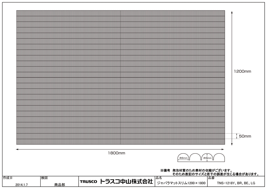 最愛 トラスコ中山 株 TRUSCO ジャバラマット 600X900mm ブルー TNC-6090B JP