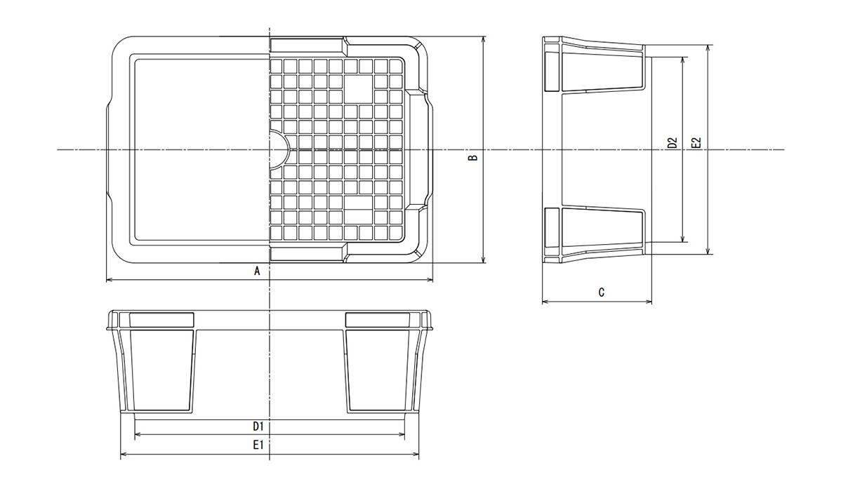 売れ筋介護用品も！ トラスコ THC-03A-GY THC型コンテナ 有効内寸197×129×96 グレー TRUSCO