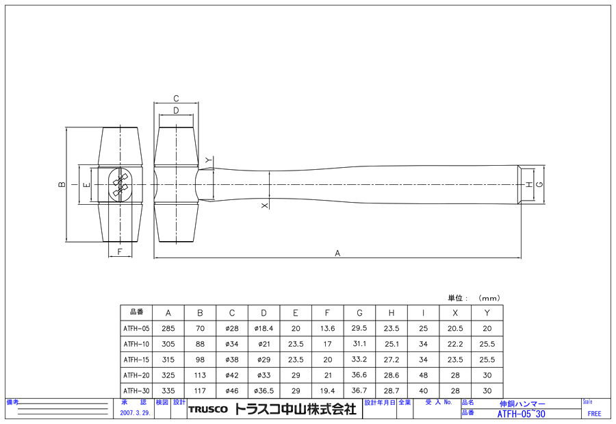 トラスコ中山 伸銅ハンマー #1 1/2 ATFH-15 (61-2409-98) iaREczKgmd, その他DIY、業務、産業用品 -  pci.edu.pe