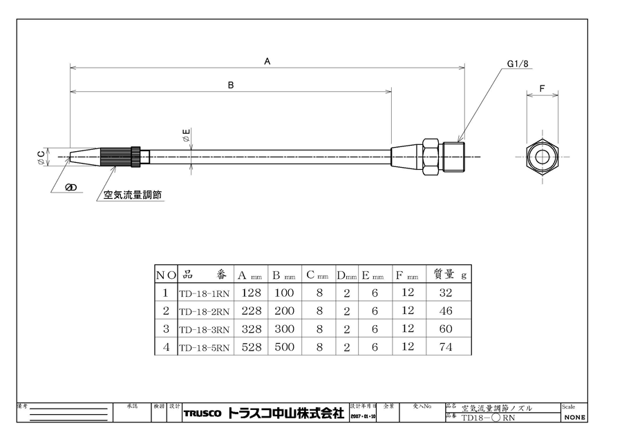 安心と信頼 新潟精機 SK エアダスター用ノズル流量調整付 T-135C discoversvg.com