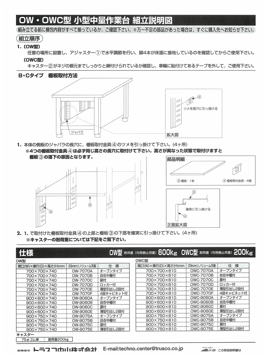 送料別途】【直送品】TRUSCO GWS型作業台 900X450XH740 GWS-0945：工具