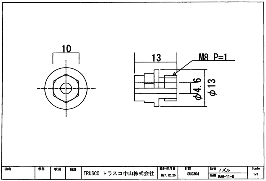 MAB-11-8-JN | エアブラストガン オプション | トラスコ中山 | ミスミ | 753-4949