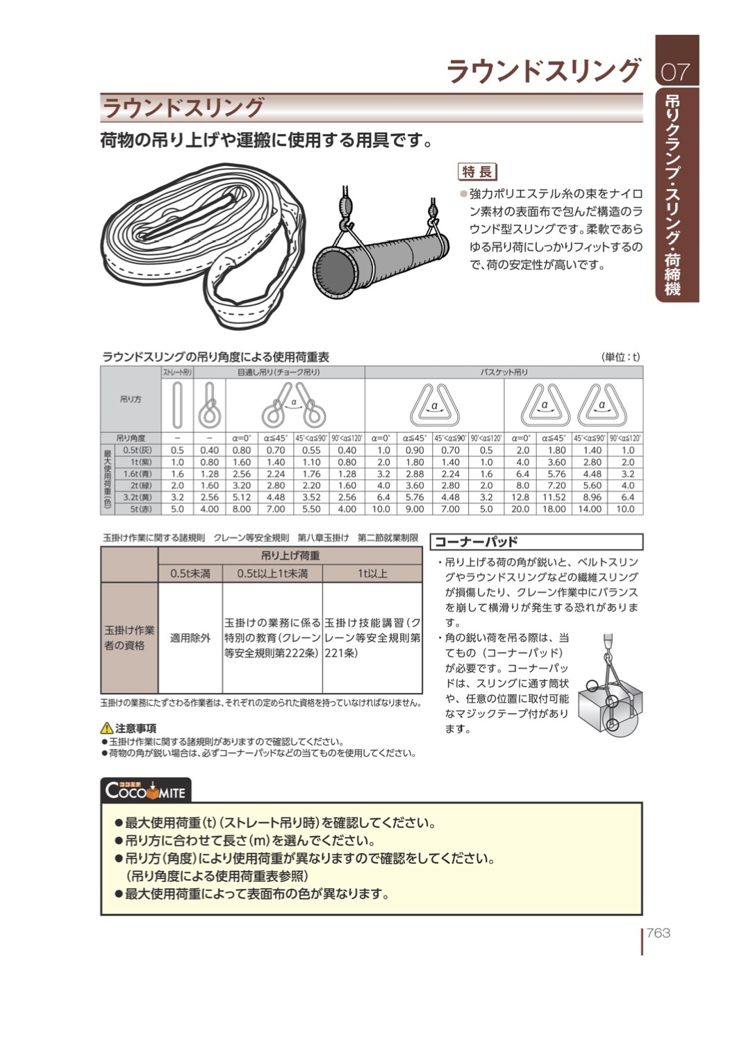 正規取扱店 長さ5m シライ S3N シグナルスリング 幅75mm エンドレス形 DIY・工具