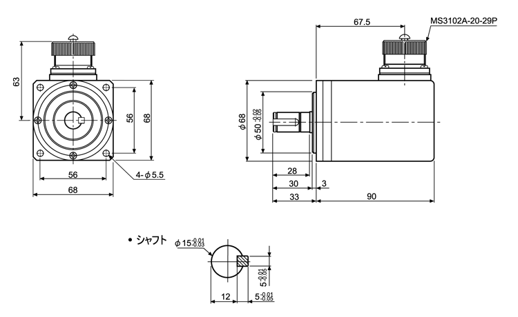 ロータリエンコーダ E68Sシリーズ AUTONICS（オートニクス） MISUMI(ミスミ)