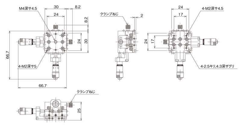 3年保証』 中央精機 ハイグレードアルミZステージ 50×50 LZ-5047-S6