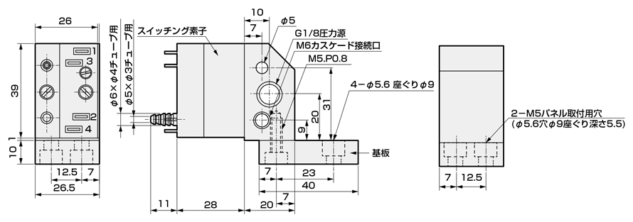 □NKE エアチャック 平行角型 CH10L-B CH10LB(8553725)：ファースト