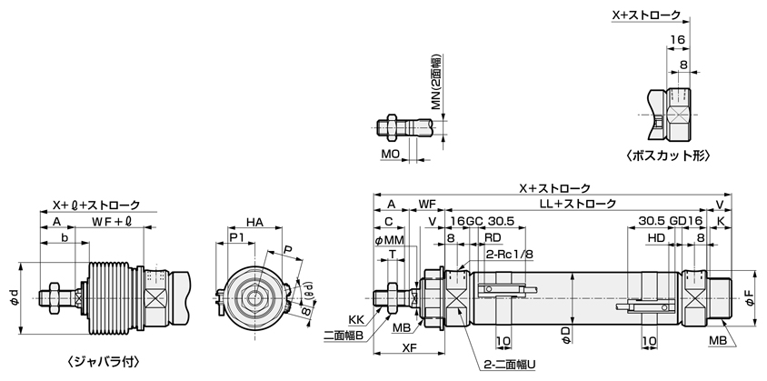 CKD CKD タイトシリンダ CMK2基本(片ロッド) CMK2-CB-40-300-T3H-T-I