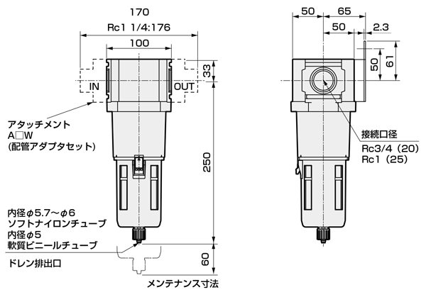 選択 ヨシタケ ドレンセパレーター DS-1 32A 1個 直送品