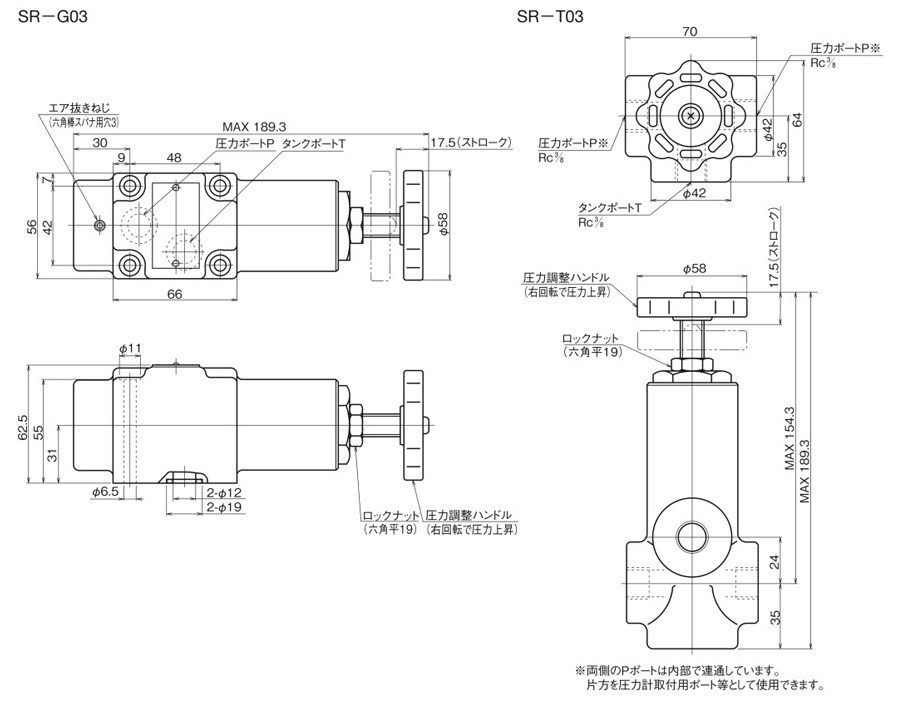 NACHI (ナチ)・不二越 R-T03-3-12 圧力制御弁 リリーフバルブ - 道具、工具